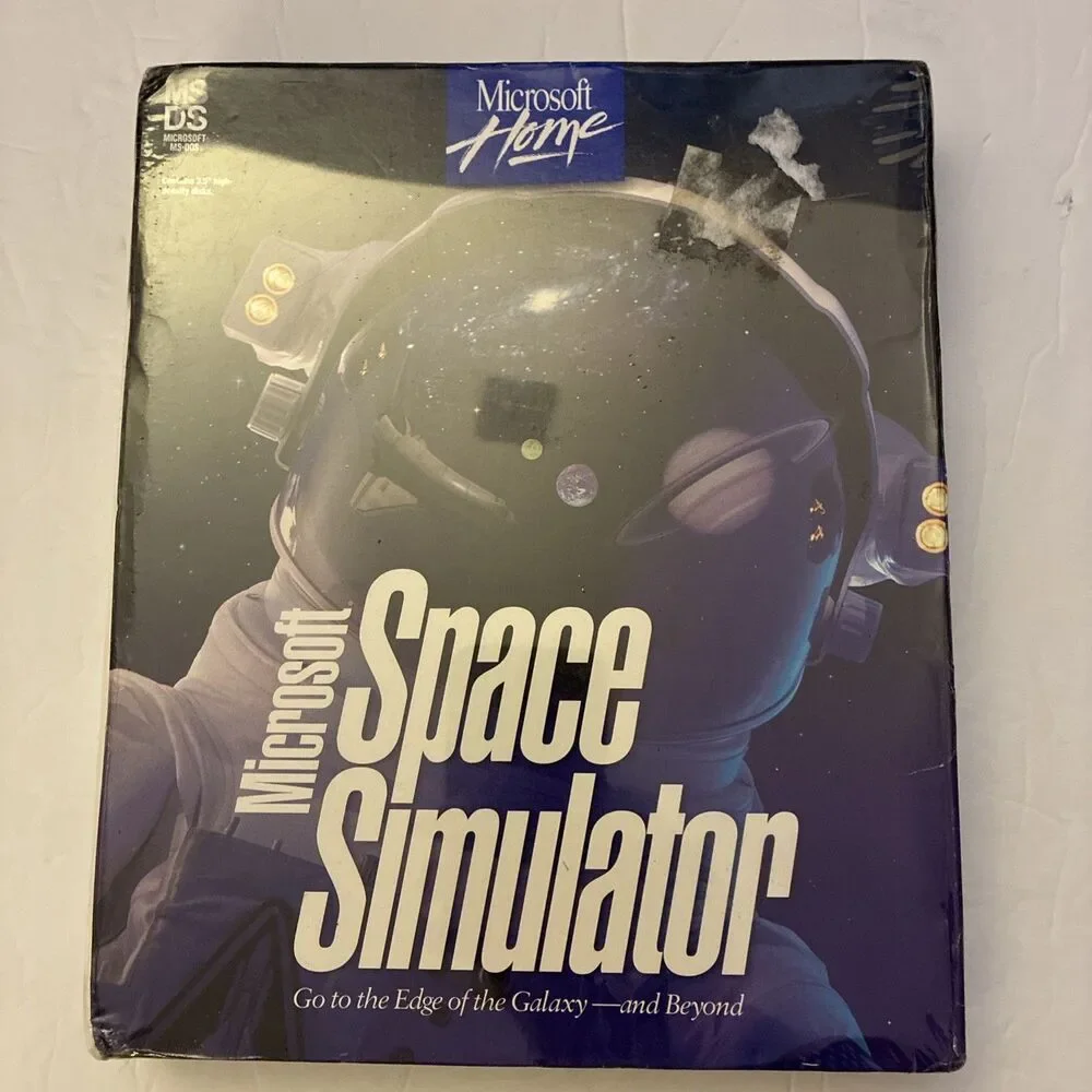 Microsoft Home Space Simulator 3.5 in Floppy Disk PC 1994 Big Box Rare NEW SEAL